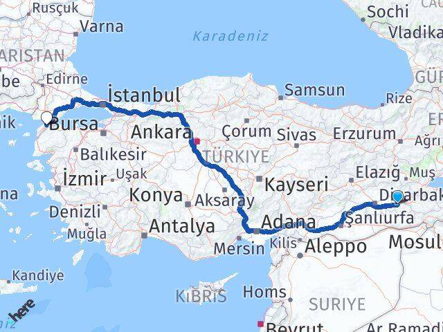 Batman Gelibolu Çanakkale Arası Kaç Km - Yol Haritası