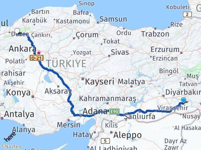 Batman Gercüş Bolu Arası Kaç Km - Yol Haritası