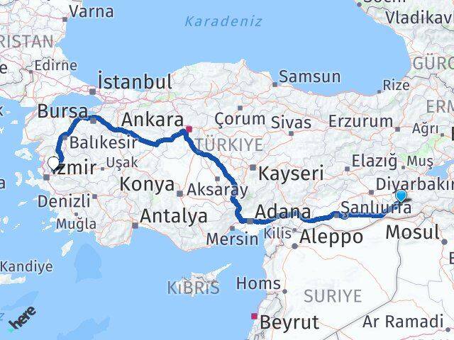 Batman Gercüş Manisa Arası Kaç Km - Yol Haritası