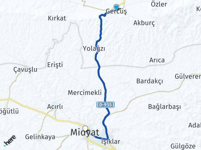 Batman Gercüş Midyat Mardin Arası Kaç Km - Yol Haritası