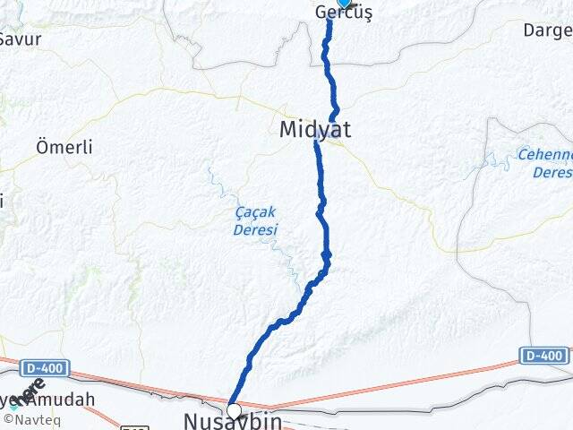 Batman Gercüş Nusaybin Mardin Arası Kaç Km - Yol Haritası