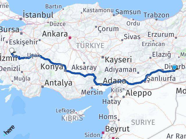 Batman Gördes Manisa Arası Kaç Km - Yol Haritası