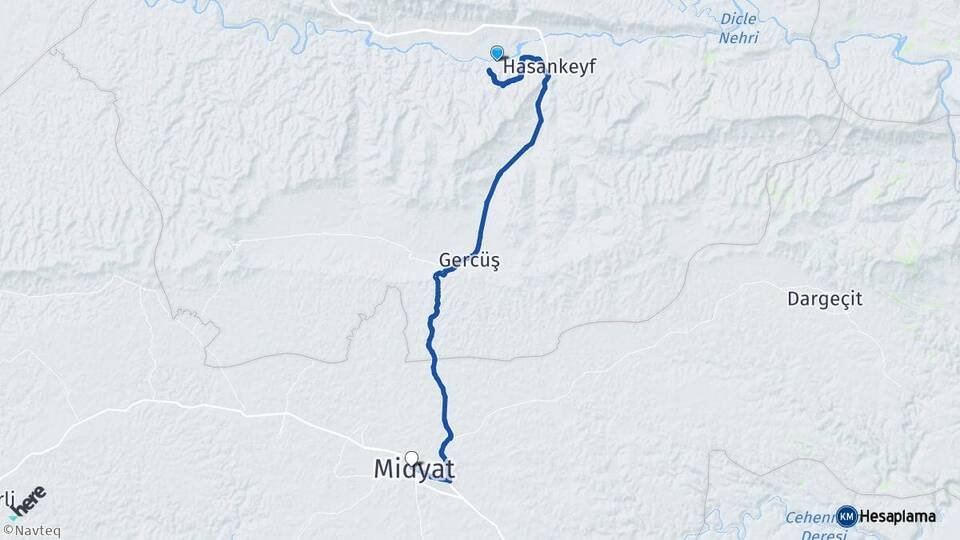 Batman Hasankeyf Midyat Mardin Arası Kaç Km - Yol Haritası