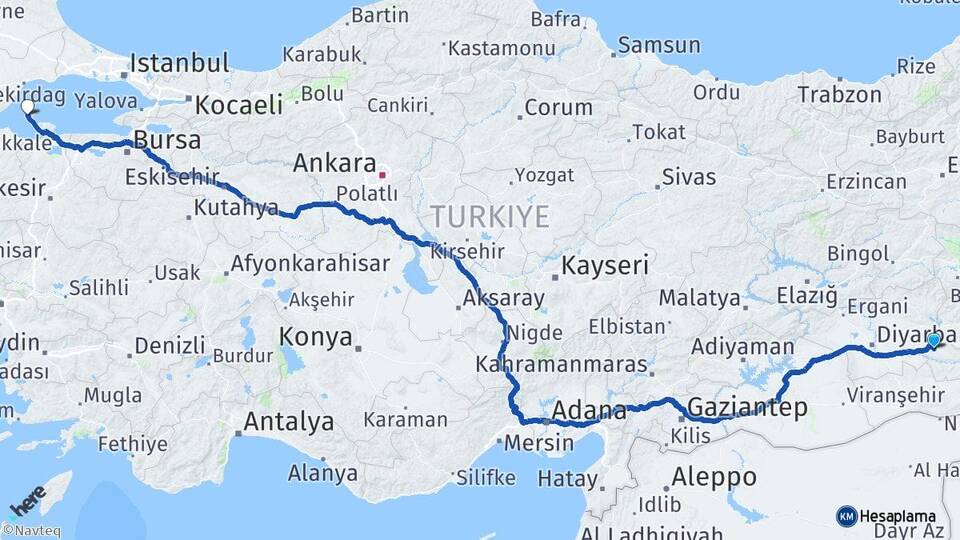 Batman Marmara Balıkesir Arası Kaç Km - Yol Haritası