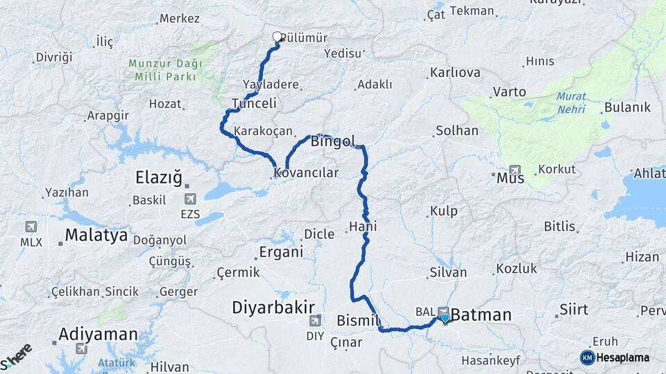 Batman Pülümür Tunceli Arası Kaç Km? - Kmhesaplama.com Arası Kaç Saat? Nerede Yol Haritası Yakıt, Rota ve Mesafe Hesaplama Batman Pülümür Tunceli Arası Kaç Km? - Kmhesaplama.com Arası Kaç Km Saat? Nerede Yol Haritası Yakıt, Rota ve Mesafe Hesaplama
