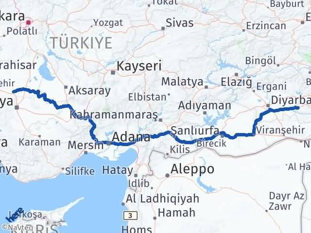 Batman Sarayönü Konya Arası Kaç Km - Yol Haritası