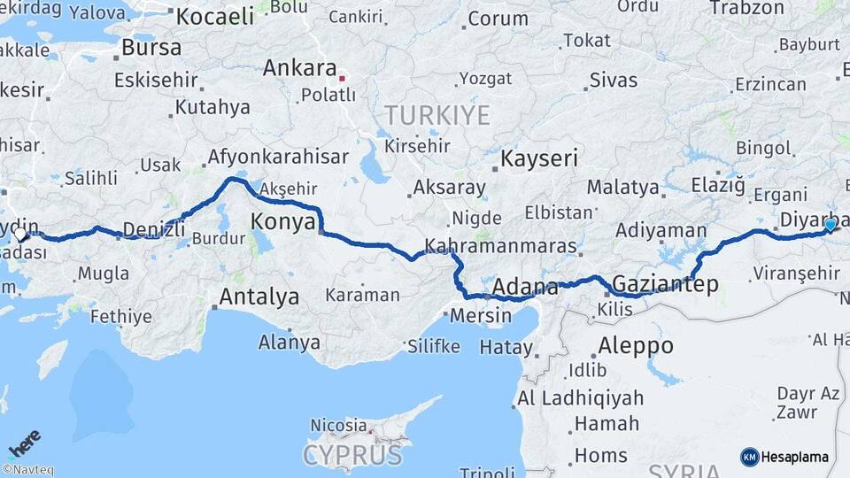 Batman Söke Aydın Arası Kaç Km - Yol Haritası
