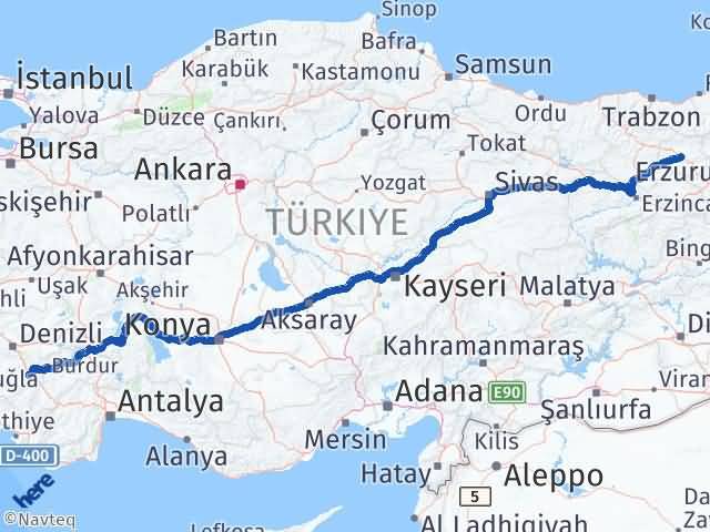 Bayburt Acıpayam Denizli Arası Kaç Km - Yol Haritası