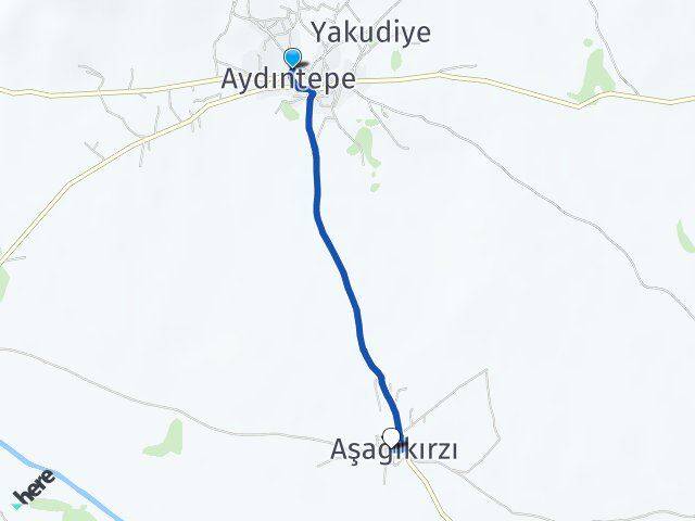Bayburt Aydıntepe Aşağıkırzı Aydıntepe Arası Kaç Km - Yol Haritası