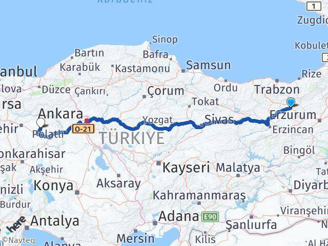 Bayburt Beylikova Eskişehir Arası Kaç Km - Yol Haritası