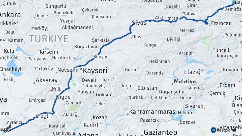 Bayburt Karaman Arası Kaç Km - Kaç Saat? Arası Kaç Saat? Nerede Yol Haritası Yakıt, Rota ve Mesafe Hesaplama Bayburt Karaman Arası Kaç Km - Kaç Saat? Arası Kaç Km Saat? Nerede Yol Haritası Yakıt, Rota ve Mesafe Hesaplama
