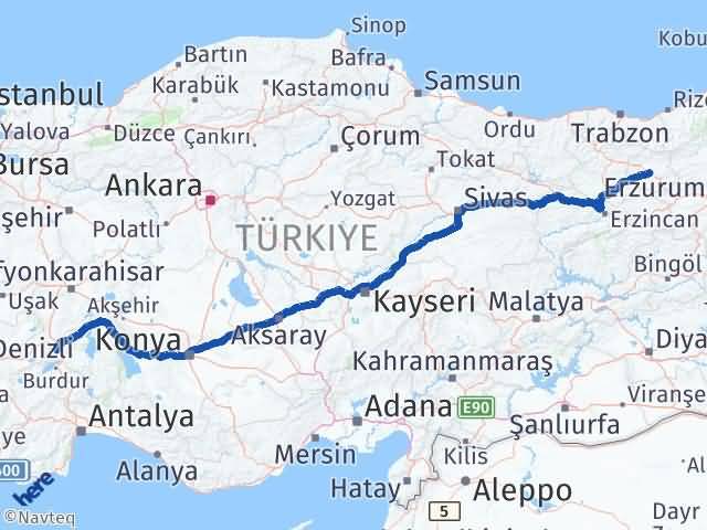 Bayburt Keçiborlu Isparta Arası Kaç Km - Yol Haritası
