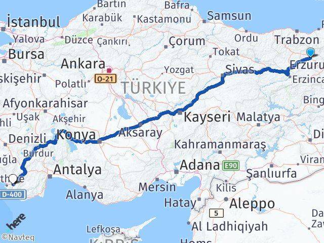 Bayburt Seydikemer Muğla Arası Kaç Km - Yol Haritası