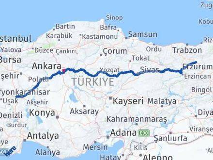 Bayburt Sinanpaşa Afyonkarahisar Arası Kaç Km - Yol Haritası