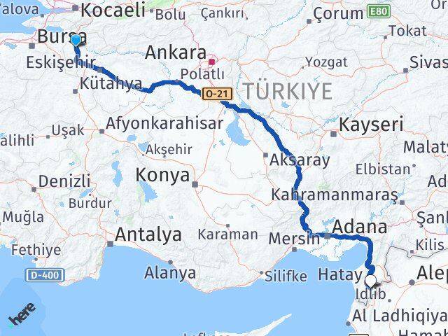 Bilecik Altınözü Hatay Arası Kaç Km - Yol Haritası