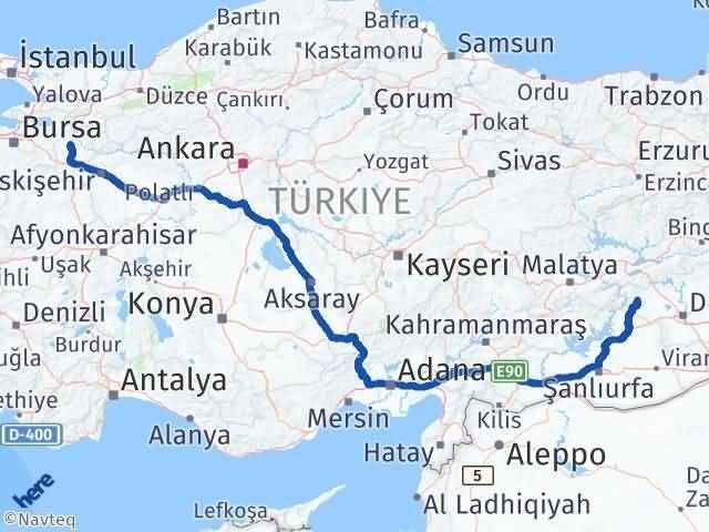 Bilecik Çermik Diyarbakır Arası Kaç Km - Yol Haritası