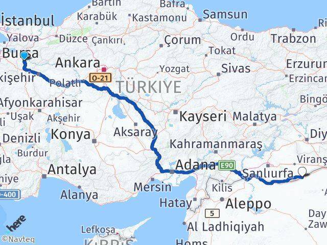 Bilecik Ceylanpınar Şanlıurfa Arası Kaç Km - Yol Haritası