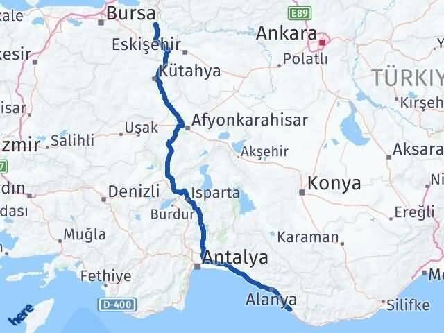 Bilecik Gazipaşa Antalya Arası Kaç Km - Yol Haritası
