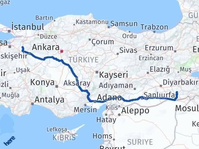 Bilecik Gercüş Batman Arası Kaç Km - Yol Haritası