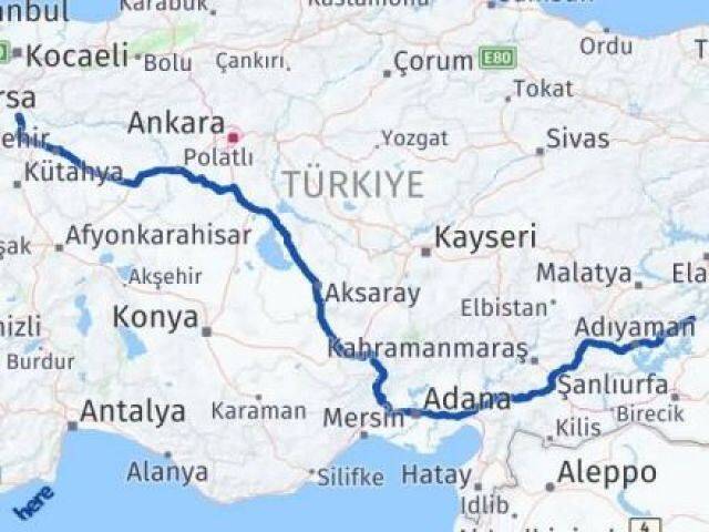 Bilecik Gerger Adıyaman Arası Kaç Km - Yol Haritası