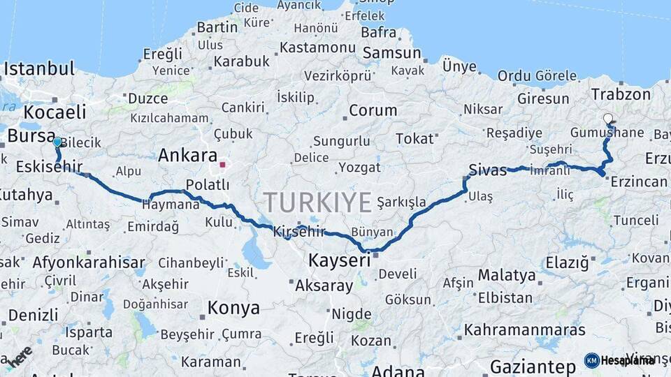 Bilecik ile Gümüşhane Arası Kaç Km? Kaç Saat? Arası Kaç Saat? Nerede Yol Haritası Yakıt, Rota ve Mesafe Hesaplama Bilecik ile Gümüşhane Arası Kaç Km? Kaç Saat? Arası Kaç Km Saat? Nerede Yol Haritası Yakıt, Rota ve Mesafe Hesaplama