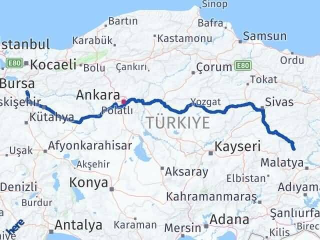 Bilecik Hekimhan Malatya Arası Kaç Km - Yol Haritası