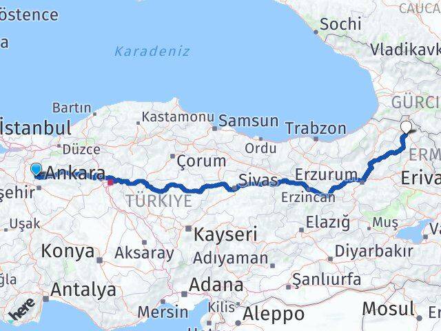 Bilecik İnhisar Ardahan Arası Kaç Km - Yol Haritası