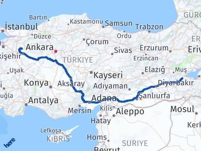 Bilecik İnhisar Bitlis Arası Kaç Km - Yol Haritası