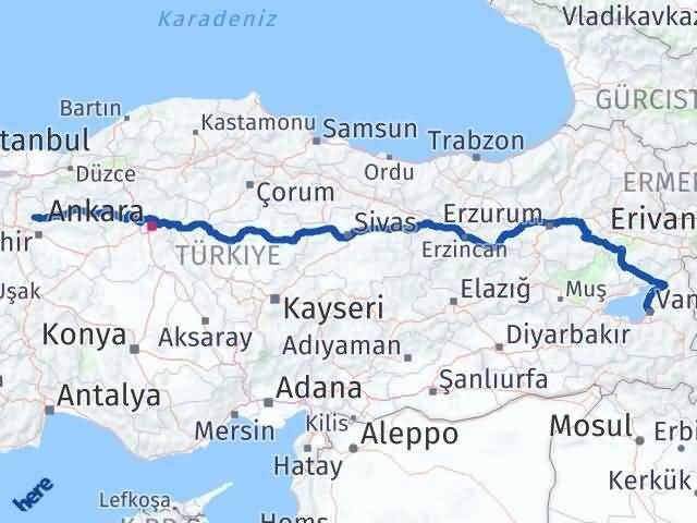 Bilecik İnhisar Van Arası Kaç Km - Yol Haritası