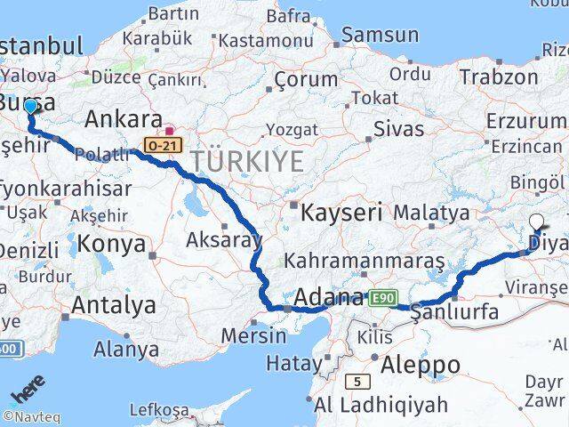 Bilecik Kocaköy Diyarbakır Arası Kaç Km - Yol Haritası
