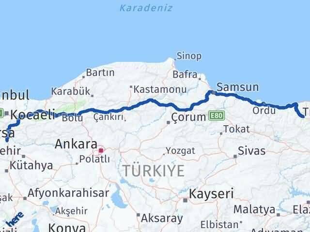 Bilecik Kürtün Gümüşhane Arası Kaç Km - Yol Haritası