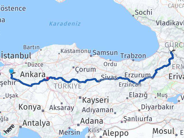 Bilecik Posof Ardahan Arası Kaç Km - Yol Haritası