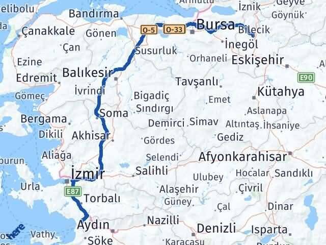 Bilecik Selçuk İzmir Arası Kaç Km - Yol Haritası