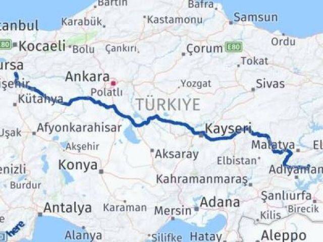 Bilecik Sincik Adıyaman Arası Kaç Km - Yol Haritası