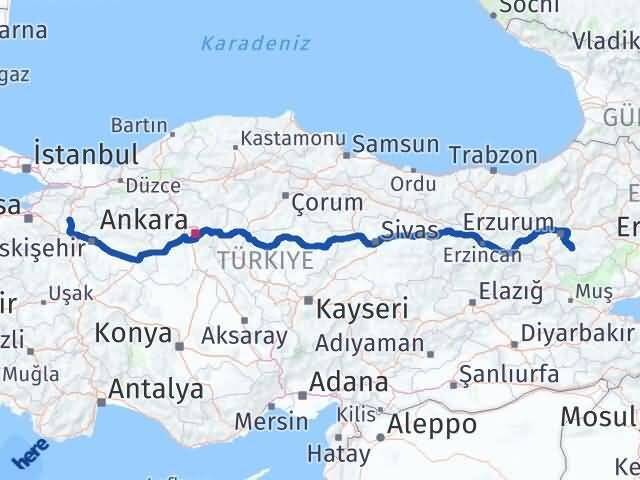 Bilecik Tekman Erzurum Arası Kaç Km - Yol Haritası