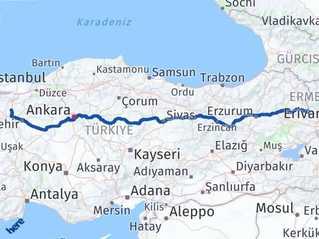 Bilecik Tuzluca Iğdır Arası Kaç Km - Yol Haritası