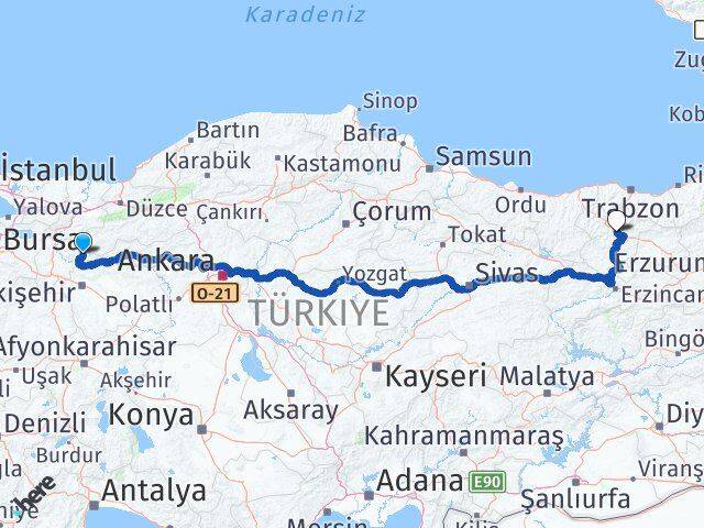 Bilecik Yenipazar Gümüşhane Arası Kaç Km - Yol Haritası