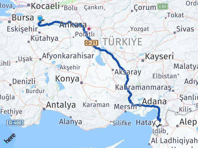 Bilecik Yenipazar Hatay Arası Kaç Km - Yol Haritası