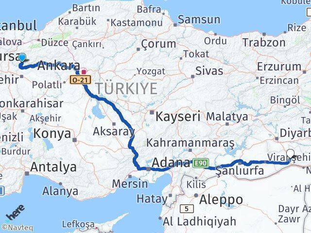 Bilecik Yenipazar Mardin Arası Kaç Km - Yol Haritası