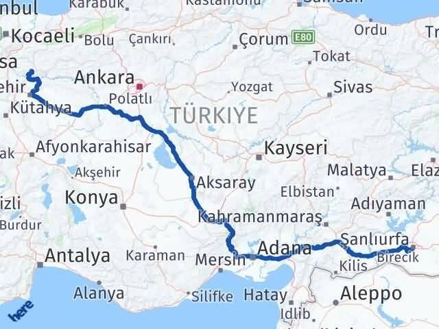 Bilecik Yenipazar Şanlıurfa Arası Kaç Km - Yol Haritası