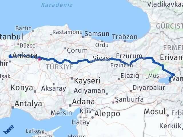 Bilecik Yenipazar Van Arası Kaç Km - Yol Haritası