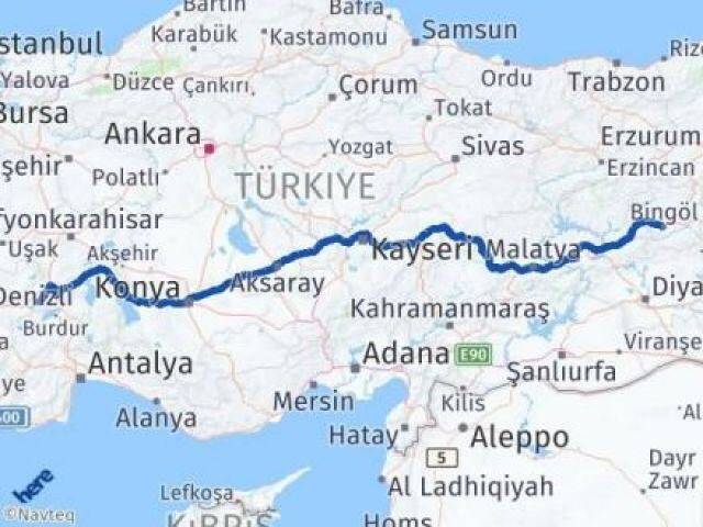 Bingöl Başmakçı Afyonkarahisar Arası Kaç Km - Yol Haritası