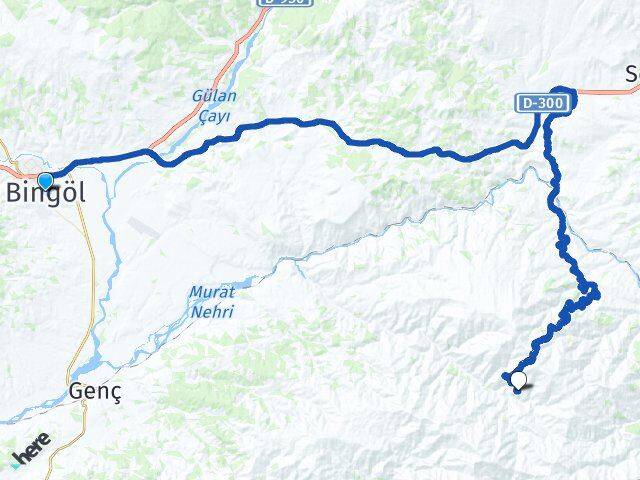 Bingöl Elmagünü Genç Arası Kaç Km - Yol Haritası