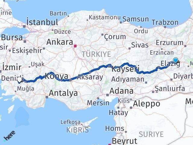 Bingöl Karacasu Aydın Arası Kaç Km - Yol Haritası
