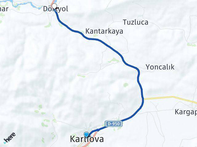Bingöl Karlıova Dörtyol Karlıova Arası Kaç Km - Yol Haritası