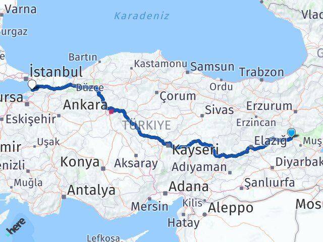 Bingöl Solhan Yalova Arası Kaç Km - Yol Haritası
