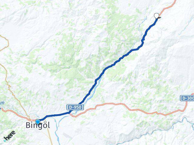 Bingöl Sudurağı Karlıova Arası Kaç Km - Yol Haritası