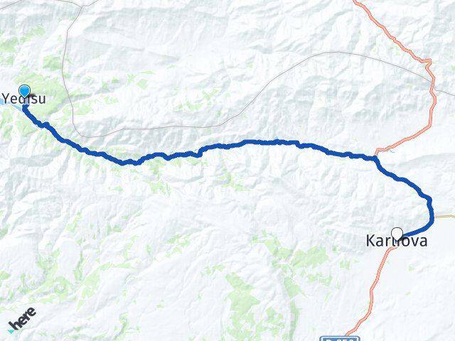 Bingöl Yedisu Karlıova Arası Kaç Km - Yol Haritası