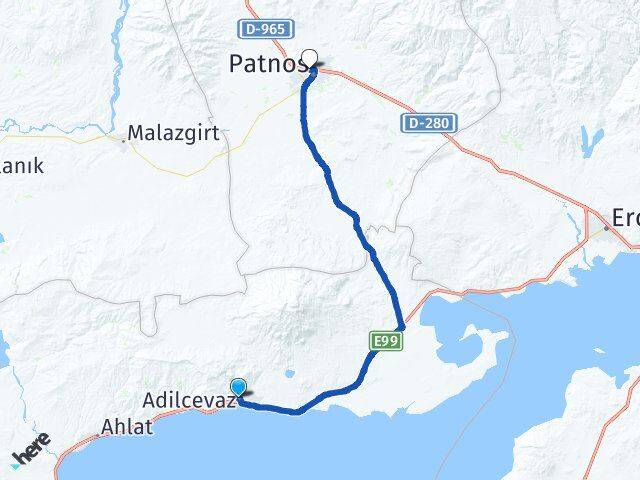Bitlis Adilcevaz Patnos Ağrı Arası Kaç Km - Yol Haritası