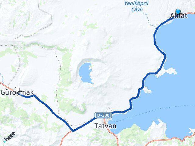 Bitlis Ahlat Güroymak Arası Kaç Km - Yol Haritası